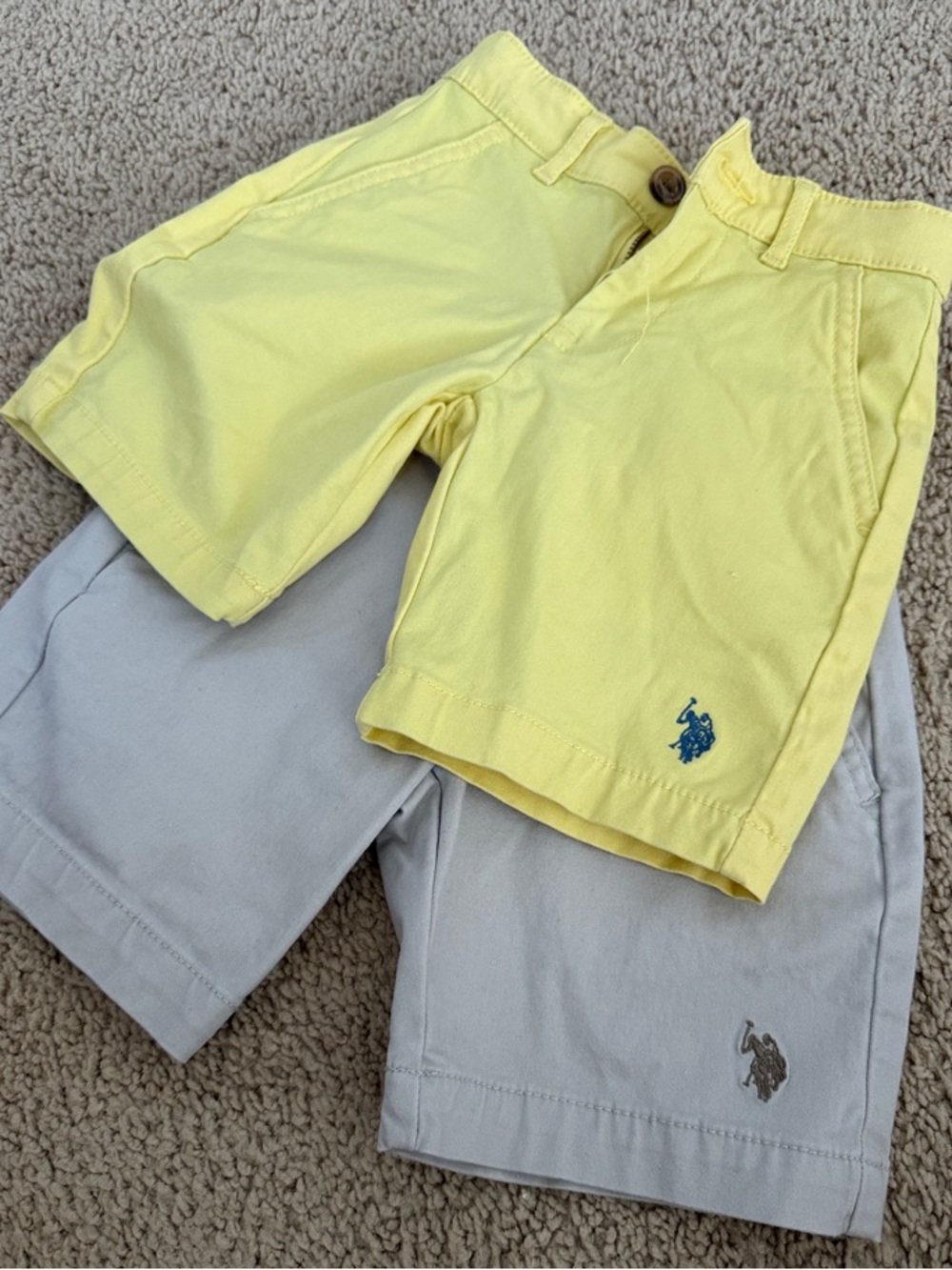 Ralph Lauren Yellow and Light Gray Kids Shorts - 2 Pack